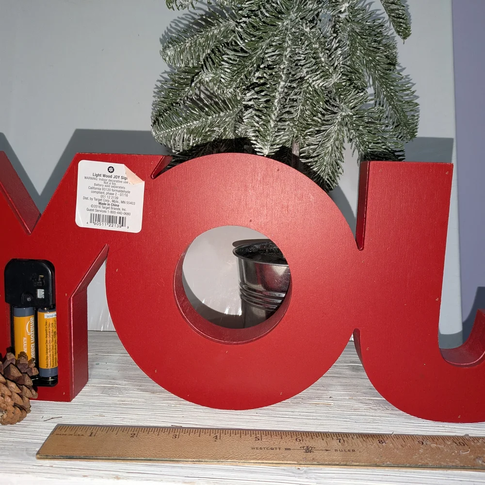 Target Red Glitter Light Up Joy Holiday Sign